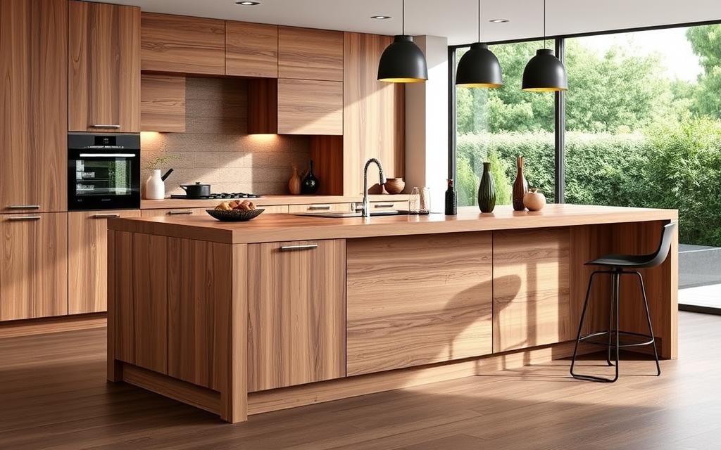 wyspa kuchenna drewniana